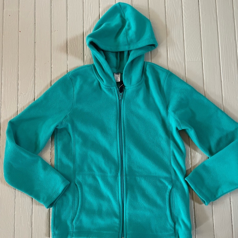 Old Navy Fleece Girls Zip Up Teal Size 14